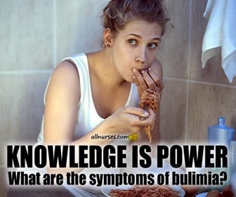 What are the signs of bulimia?