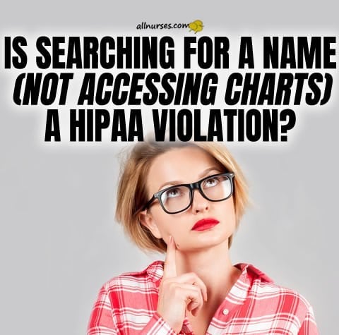 Is searching for a name a HIPAA violation?
