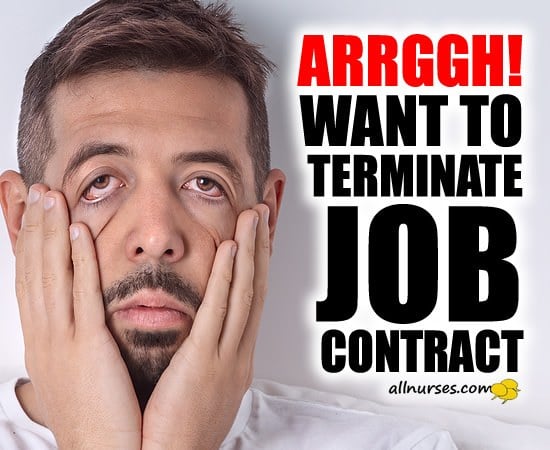 Want to terminate job contract.