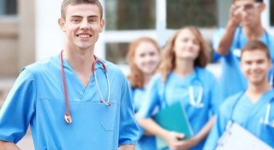 Nursing students attending a program at a nursing school in San Antonio, Texas.